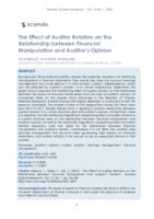 The Effect of Auditor Rotation on the Relationship between Financial Manipulation and Auditor’s Opinion