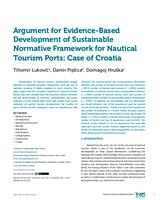 Argument for Evidence-Based Development of Sustainable Normative Framework for Nautical Tourism Ports : Case of Croatia