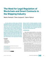 The Need for Legal Regulation of Blockchain and Smart Contracts in the Shipping Industry