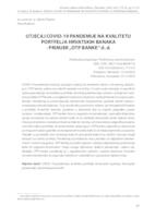 Utjecaj COVID-19 pandemije na kvalitetu portfelja hrvatskih banaka - primjer „OTP banke“ d. d.