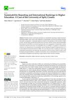 Sustainability Reporting and International Rankings in Higher Education : A Case of the University of Split, Croatia