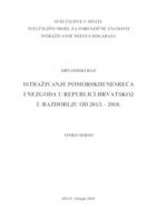 prikaz prve stranice dokumenta Istraživanje pomorskih nesreća i nezgoda u Republici Hrvatskoj u razdoblju od 2013. do 2018.