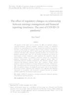 prikaz prve stranice dokumenta Utjecaj regulativnih promjena na odnos upravljanja zaradom i pravovremenosti financijskog izvještavanja: slučaj pandemije COVID-19