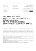 prikaz prve stranice dokumenta The pass-through effect of unconventional monetary policy to net interest income structure of European banks