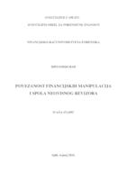 prikaz prve stranice dokumenta Povezanost financijskih manipulacija i spola neovisnog revizora