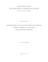 prikaz prve stranice dokumenta Antropološka analiza osteološkog materijala na dijelu groblja s lokaliteta Solin Rupotine Crkvine
